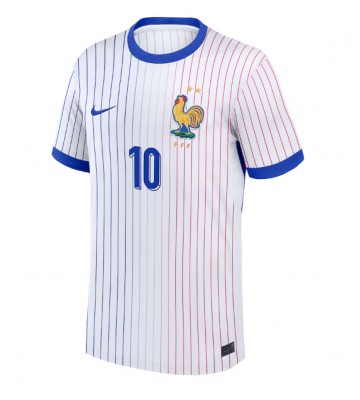 Frankrig Kylian Mbappe #10 Udebanetrøje EM 2024 Kortærmet